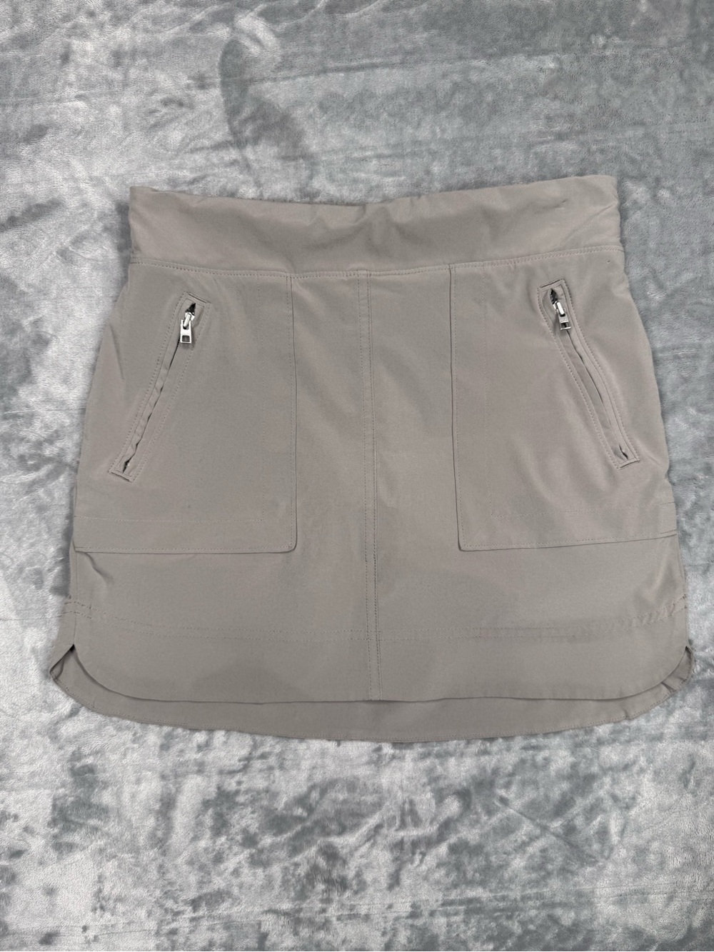 Athleta Light Brown Active Skort with Front Zip‎ Pockets